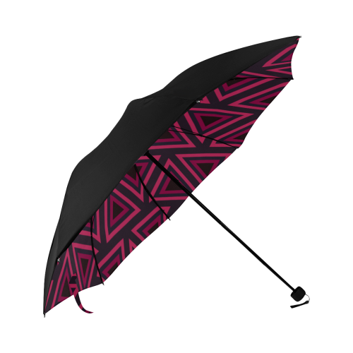 Tribal Ethnic Triangles Anti-UV Foldable Umbrella (Underside Printing) (U07)