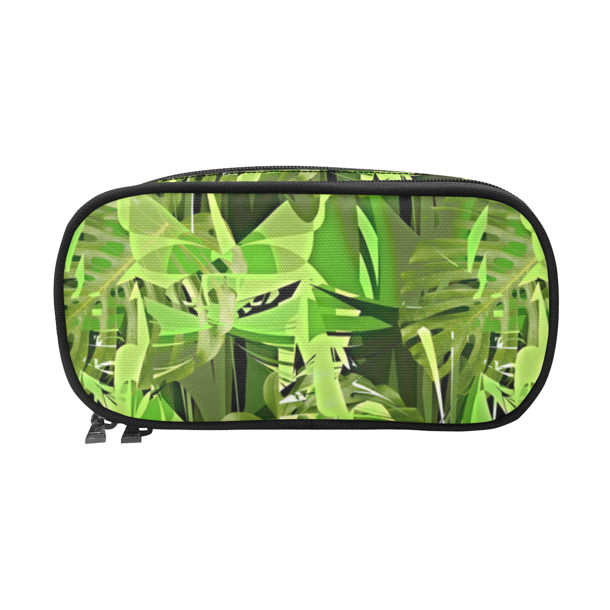 Tropical Jungle Leaves Camouflage Pencil Pouch/Large (Model 1680)