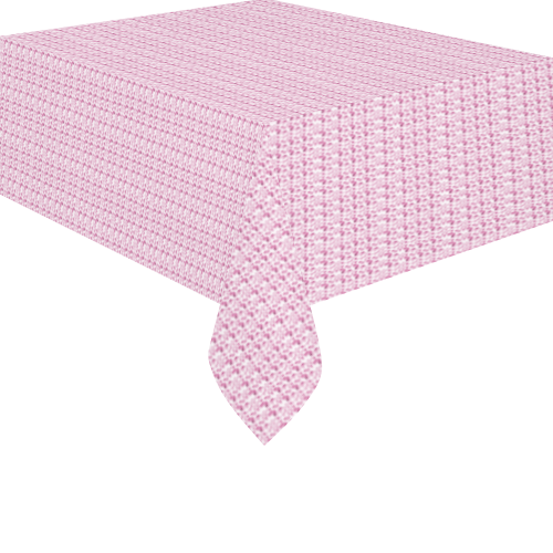 Mauve Pink Elequence Large Cotton Linen Tablecloth 52"x 70"