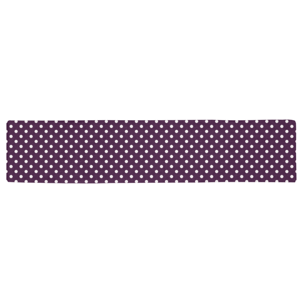 Burgundy polka dots Table Runner 16x72 inch