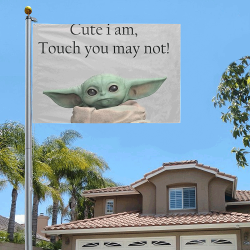 Baby Yoda No Touch Garden Flag 70"x47"