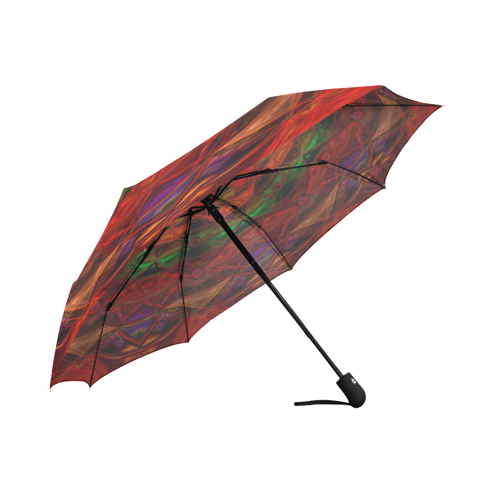 Red and green Auto-Foldable Umbrella (Model U04)