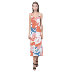 Blossom V-Neck Open Fork Long Dress(Model D18)