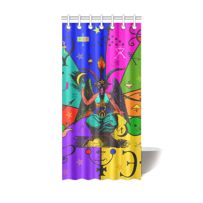 Awesome Baphomet Popart Shower Curtain 36"x72"