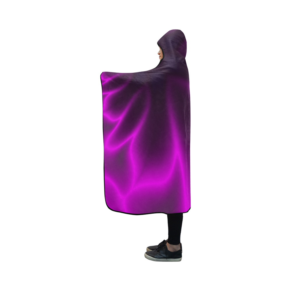 Purple Blossom Hooded Blanket 50''x40''