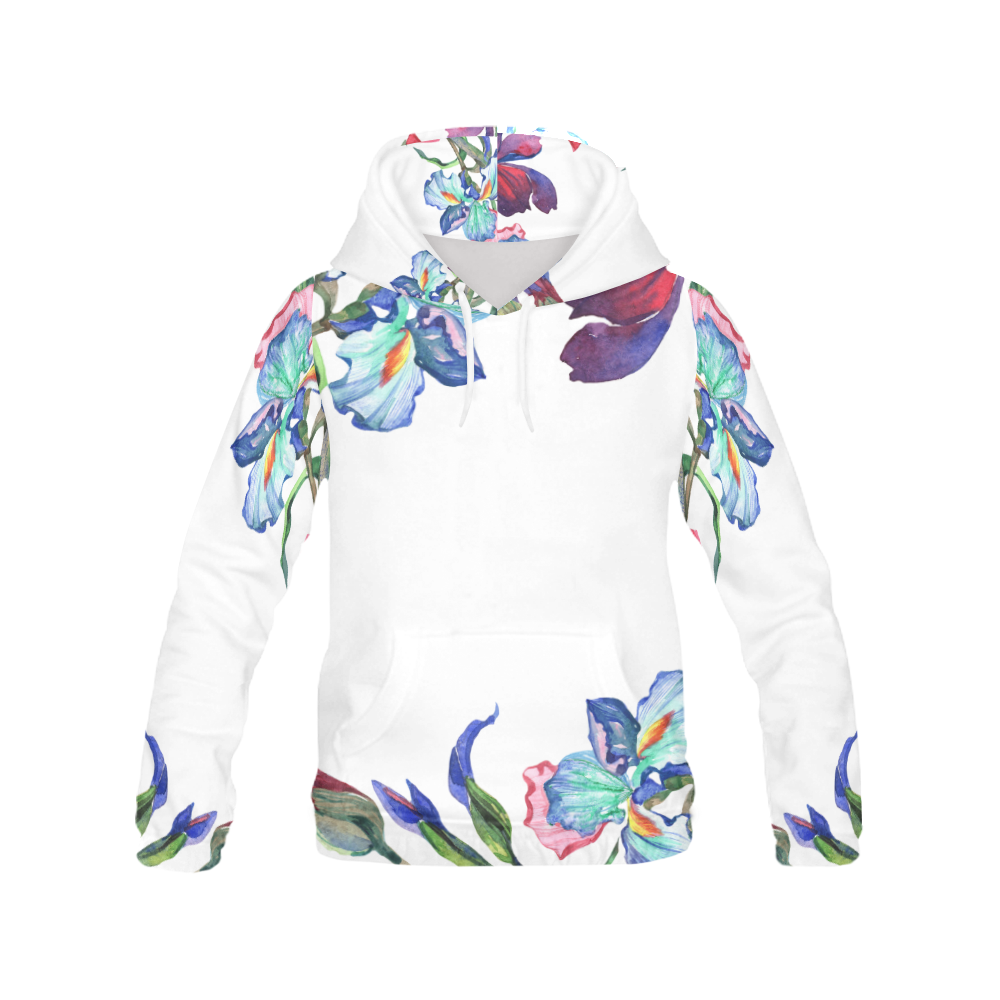 floral nn All Over Print Hoodie for Women (USA Size) (Model H13)