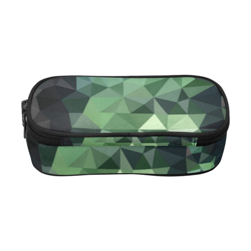 Low poly geometric green Pencil Pouch/Large (Model 1680)