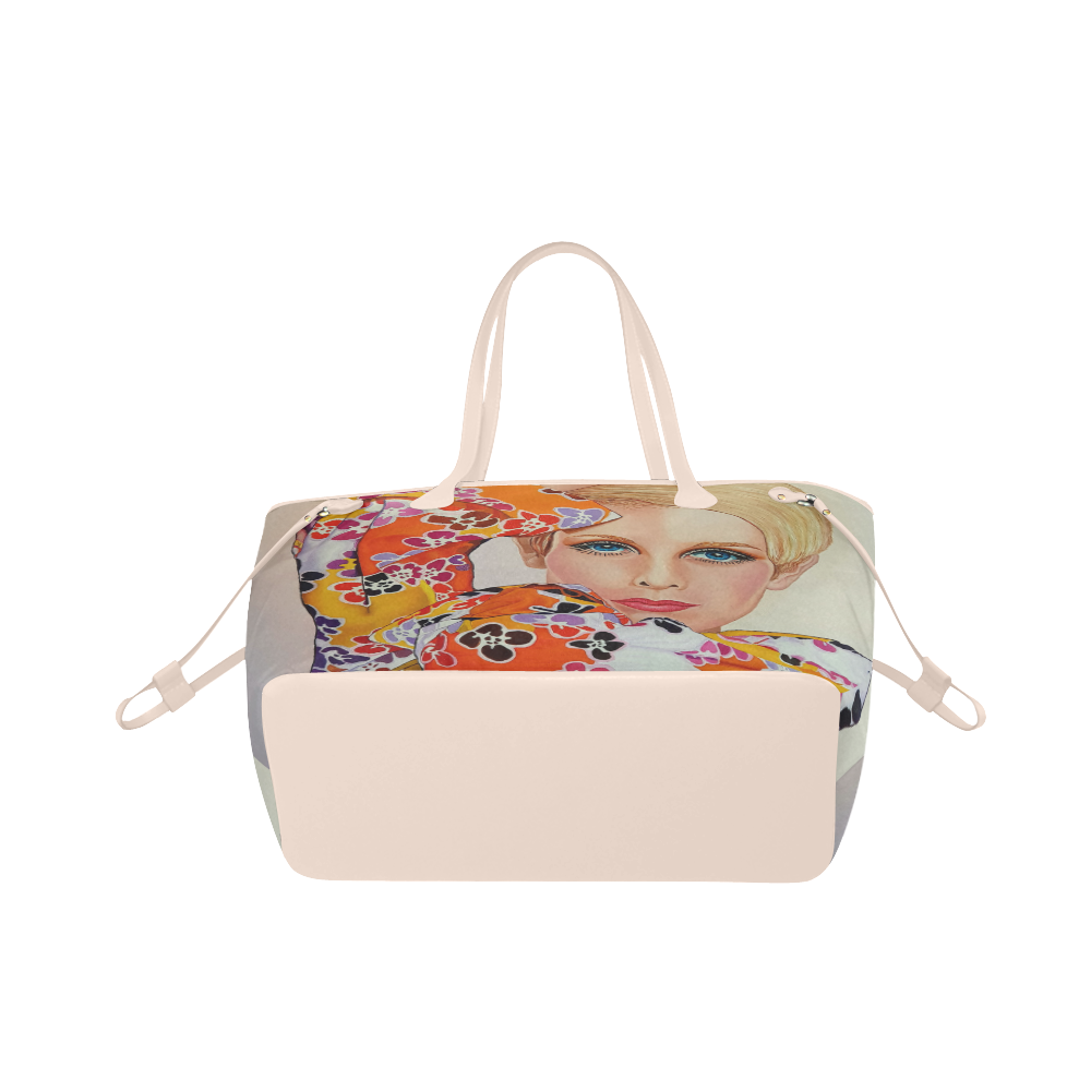 Twiggy - 1960 Super Model Clover Canvas Tote Bag (Model 1661)