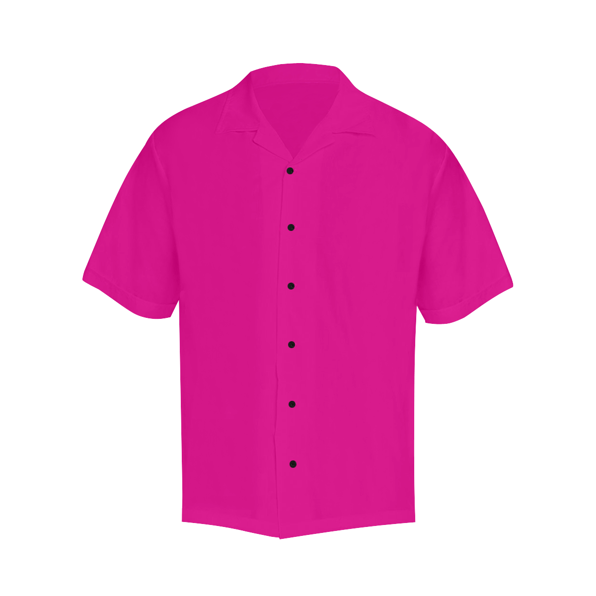 Hot Fuchsia Pink Solid Colored Hawaiian Shirt (Model T58)