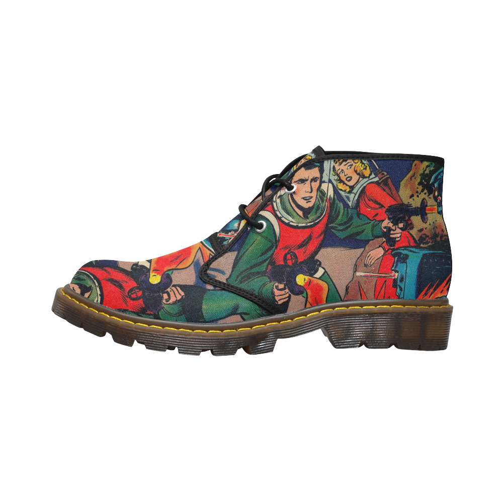 Battle in Space Women's Canvas Chukka Boots/Large Size (Model 2402-1)