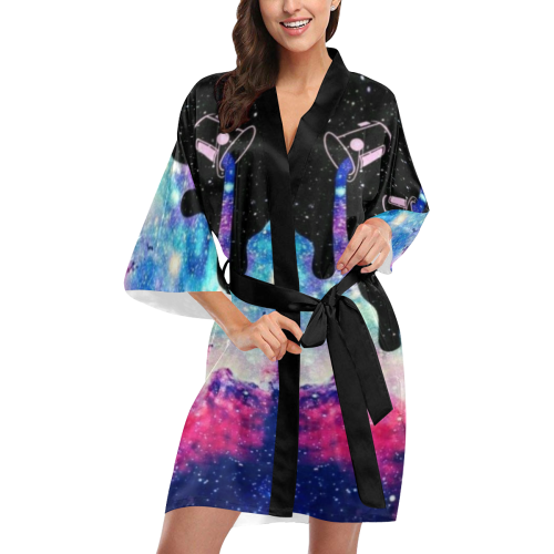 Droping Rainbow Kimono Robe
