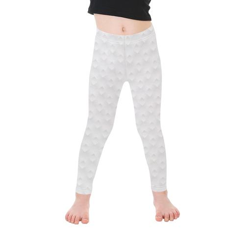 White Rombus Pattern Kid's Ankle Length Leggings (Model L06)