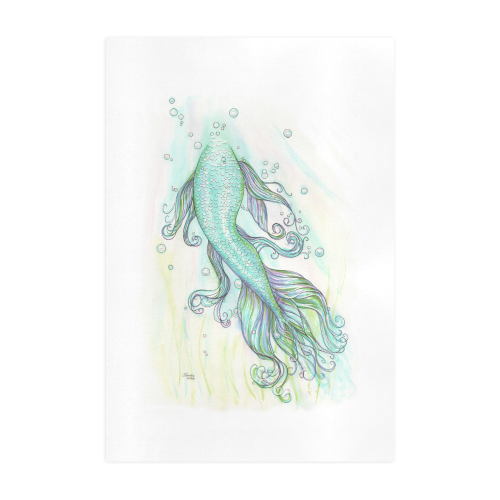 Mermaid Tail Art Print 19‘’x28‘’