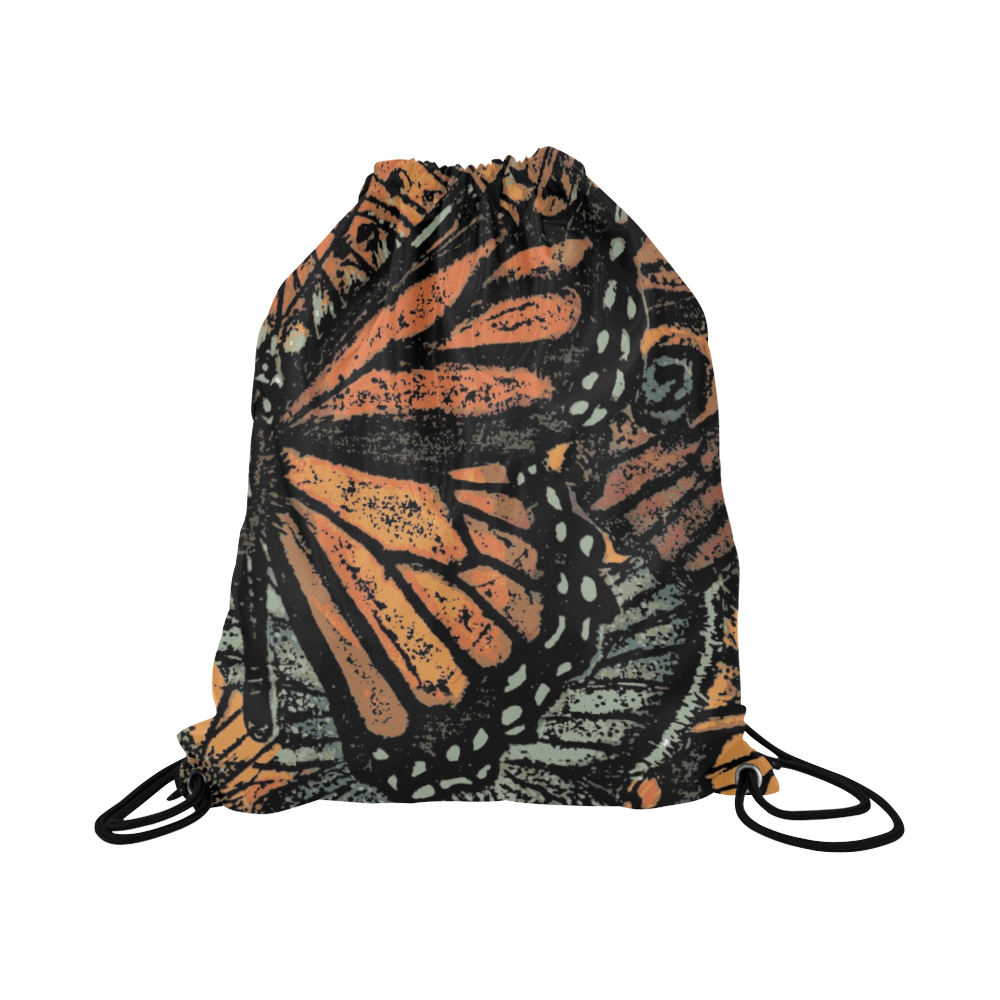 Monarch Collage Large Drawstring Bag Model 1604 (Twin Sides)  16.5"(W) * 19.3"(H)