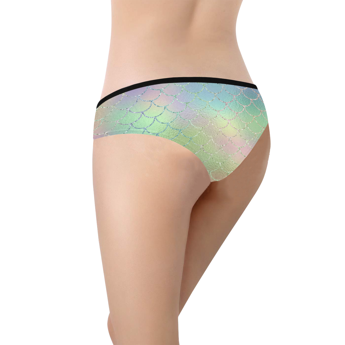 Pastel Mermaid Sparkles Women's Hipster Panties (Model L33)