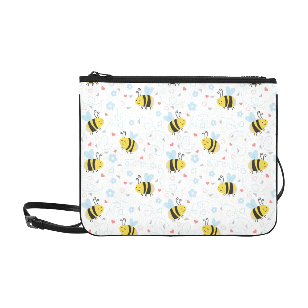 Cute Bee Pattern Slim Clutch Bag (Model 1668)