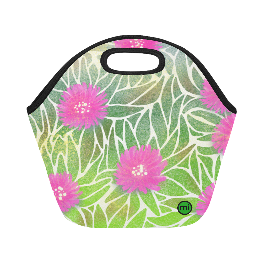 Pink Ice Plant Flowers. Inspired by California. Neoprene Lunch Bag/Small (Model 1669)