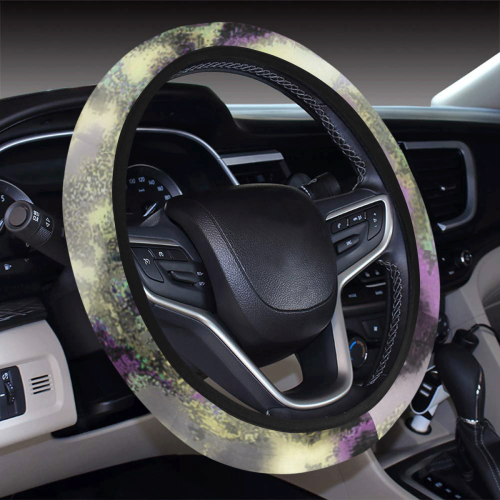 Purple marble Steering Wheel Cover with Elastic Edge