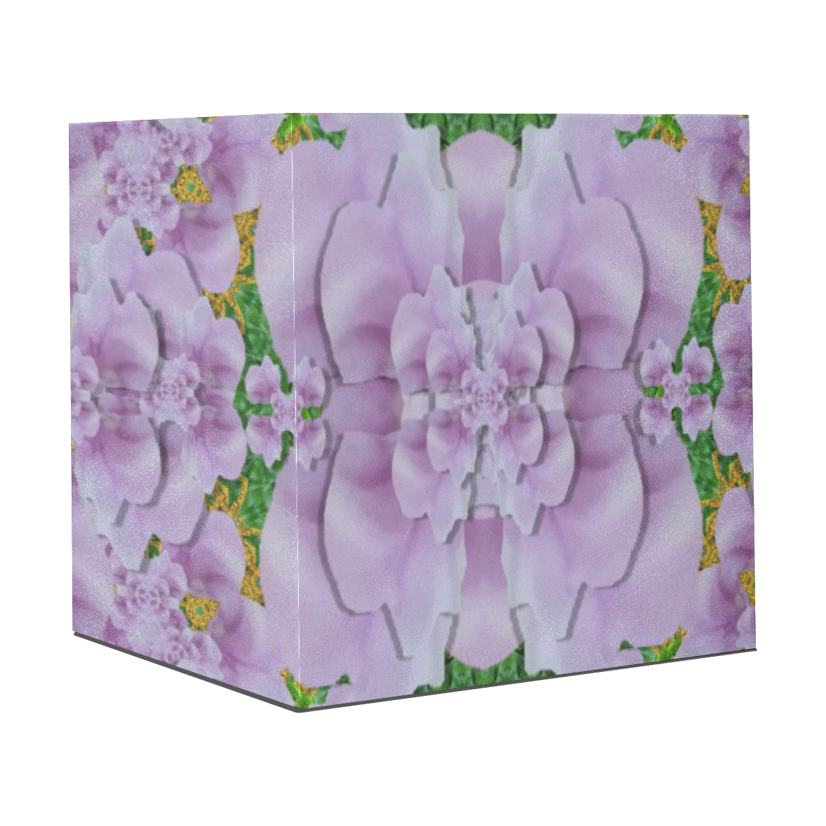 fauna flowers in gold and fern ornate Gift Wrapping Paper 58"x 23" (3 Rolls)