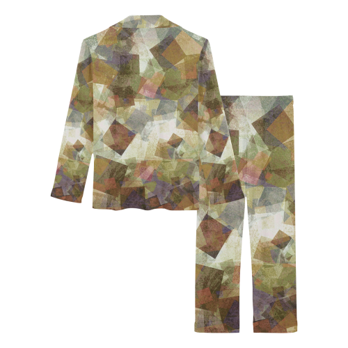 abstract squares Women's Long Pajama Set