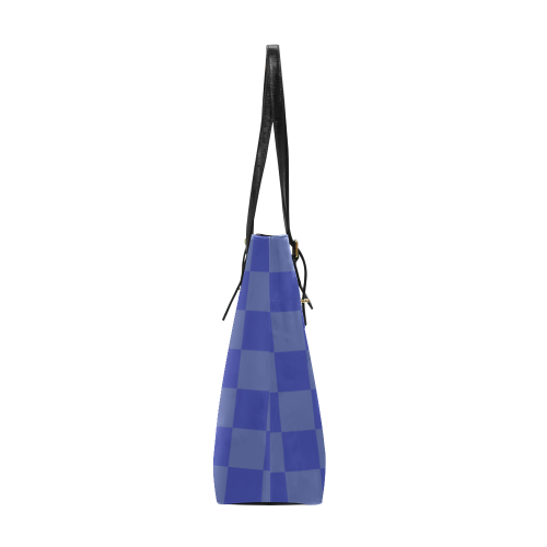Blue Checkered Euramerican Tote Bag/Small (Model 1655)