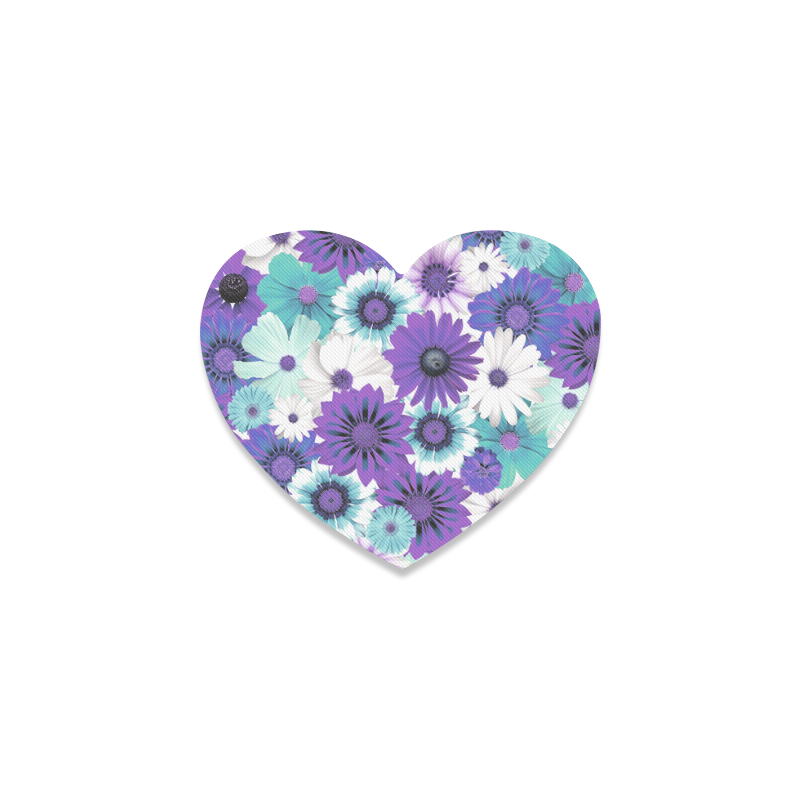 Spring Time Flowers 6 Heart Coaster