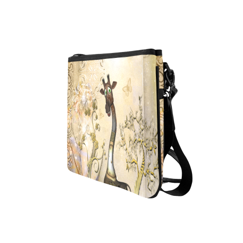 Funny steampunk giraffe Slim Clutch Bag (Model 1668)