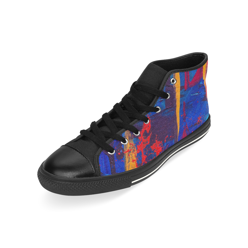 oil_l High Top Canvas Shoes for Kid (Model 017)
