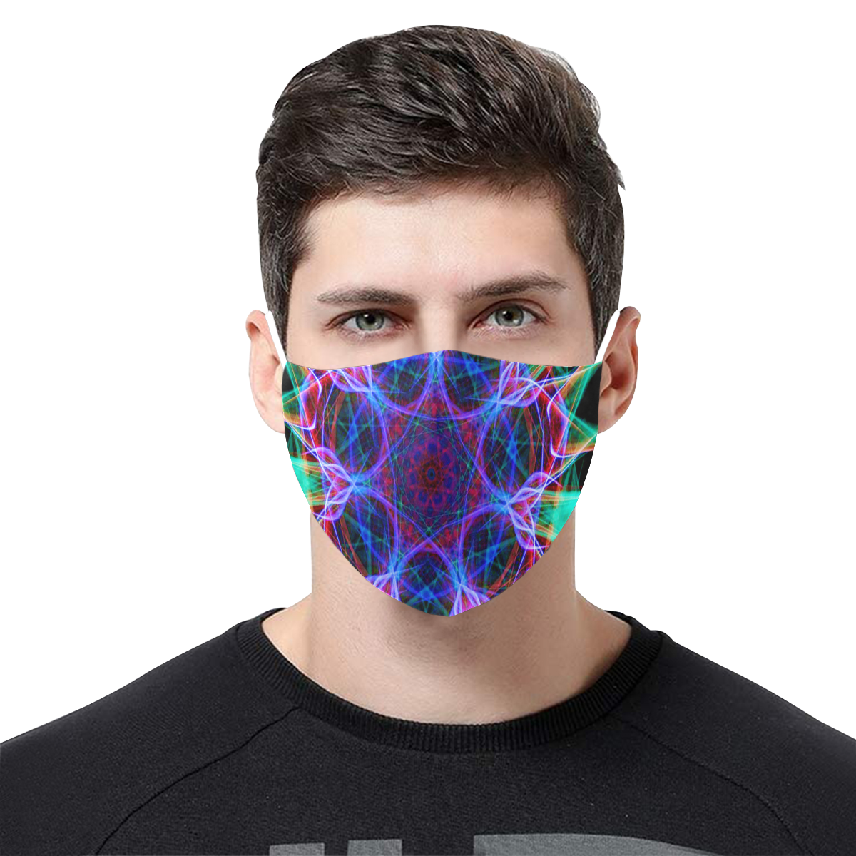 Face mask Mandalas 3D Mouth Mask with Drawstring (15 Filters Included) (Model M04) (Non-medical Products)