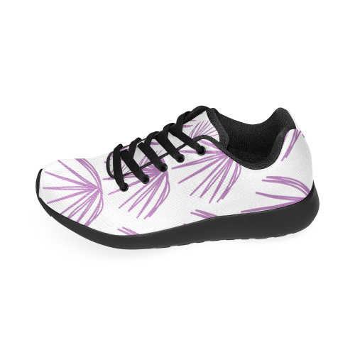 see weeds pink on white boots Women’s Running Shoes (Model 020)