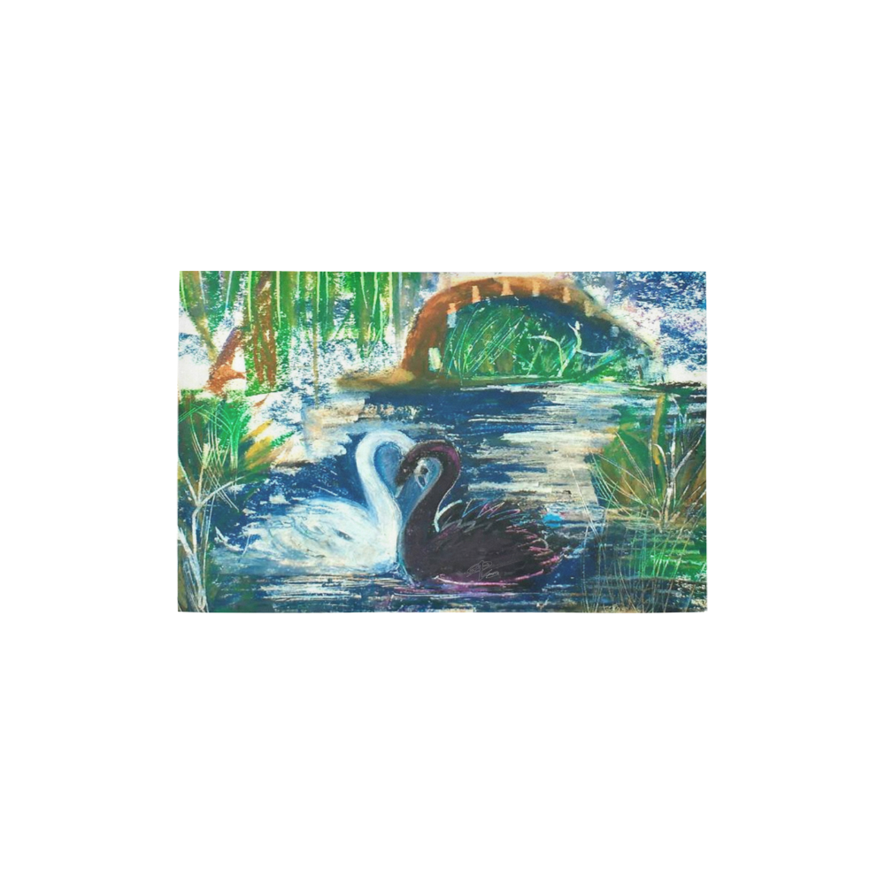 Swans in an Alcove Area Rug 2'7"x 1'8‘’