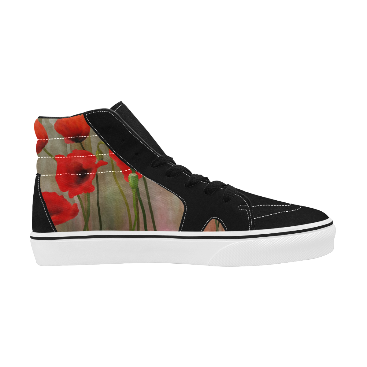 Poppies Women's High Top Skateboarding Shoes (Model E001-1)
