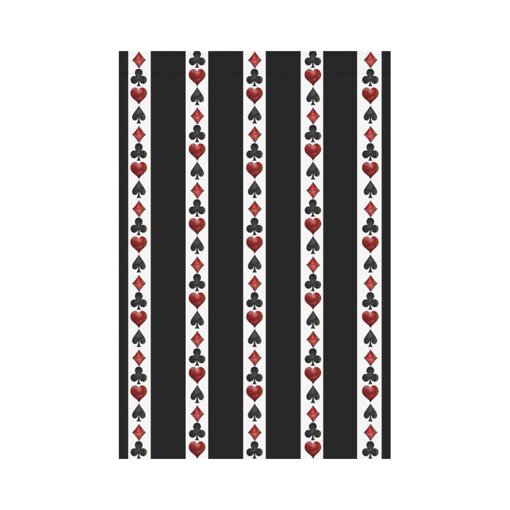 Playing Card Symbols Stripes Garden Flag 12‘’x18‘’（Without Flagpole）