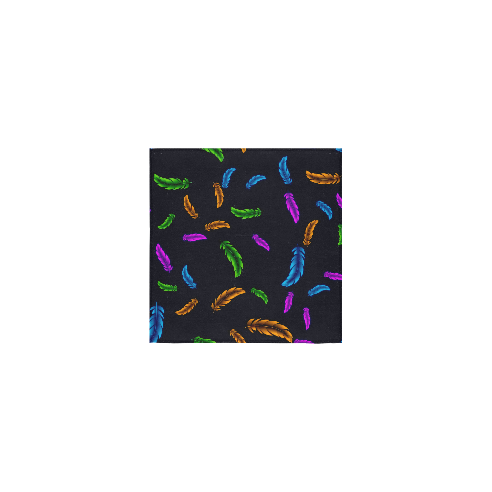 Neon Feathers Square Towel 13“x13”