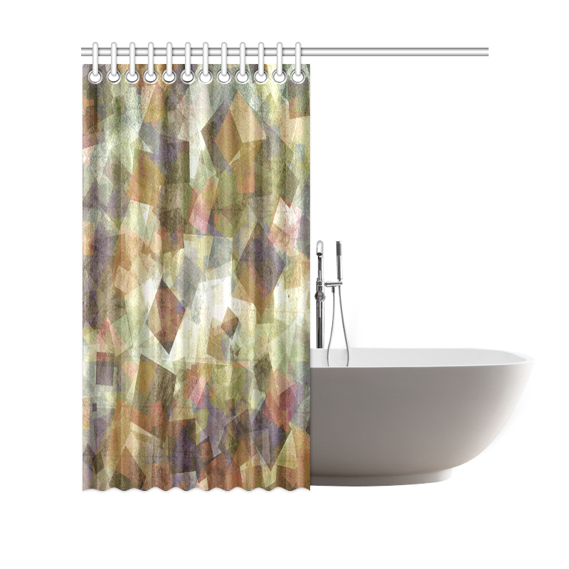 abstract squares Shower Curtain 69"x70"