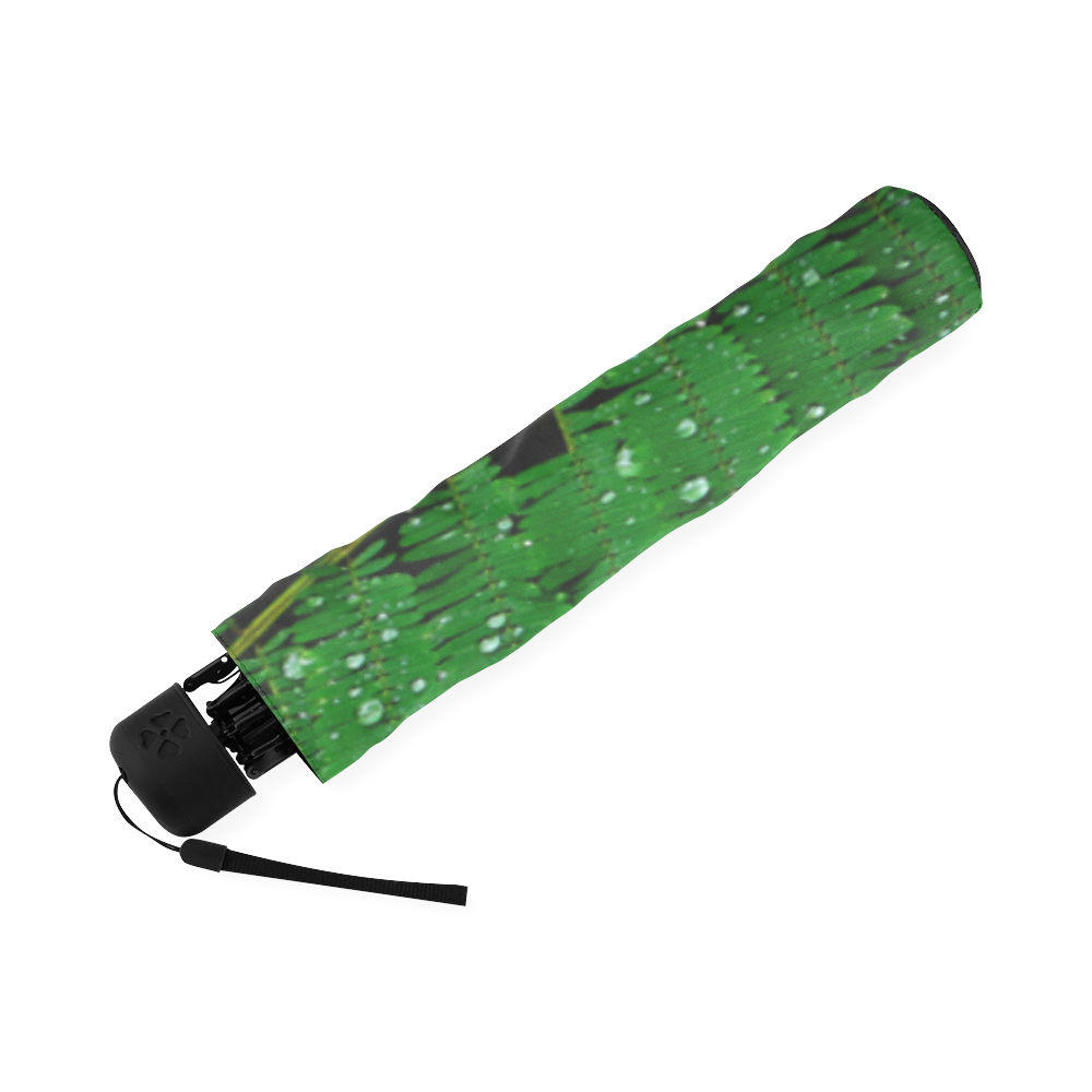Forest Green Plants with Dew Photo Foldable Umbrella (Model U01)