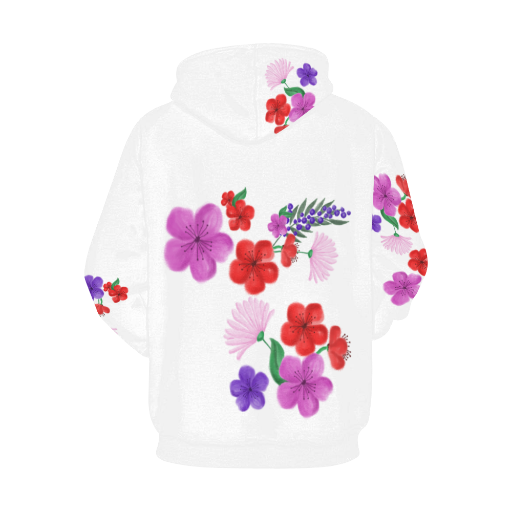 BUNCH OF FLOWERS All Over Print Hoodie for Women (USA Size) (Model H13)