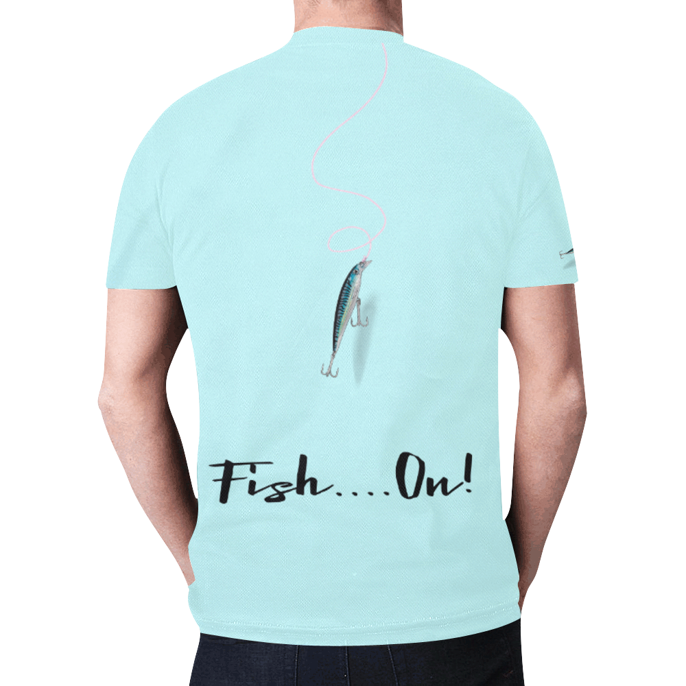 Fish On - Crystal Beaches New All Over Print T-shirt for Men (Model T45)