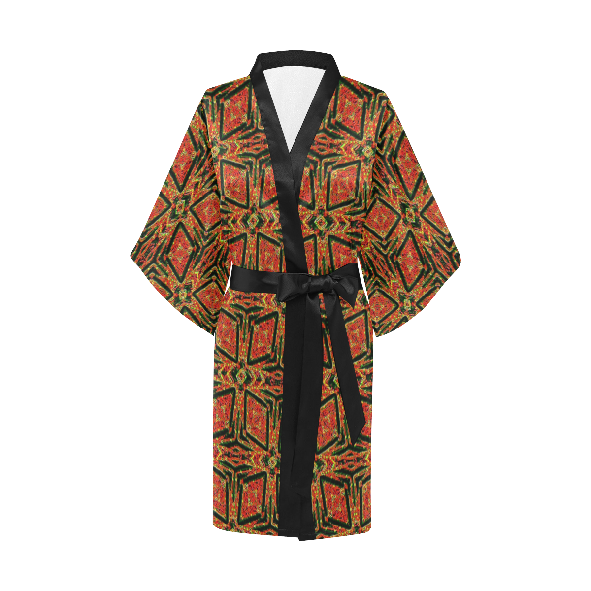 geometric doodle 2 Kimono Robe