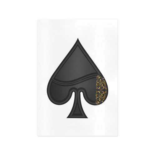 Spade  Symbol Las Vegas Playing Card Shape Art Print 13‘’x19‘’