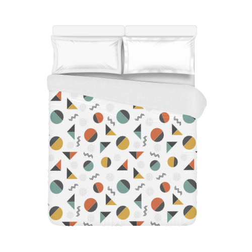 Geo Cutting Shapes Duvet Cover 86"x70" ( All-over-print)