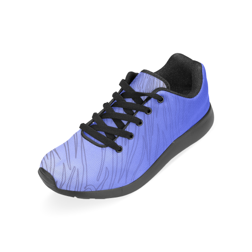 Design wint. shoes blue lines ethnic Men's Running Shoes/Large Size (Model 020)