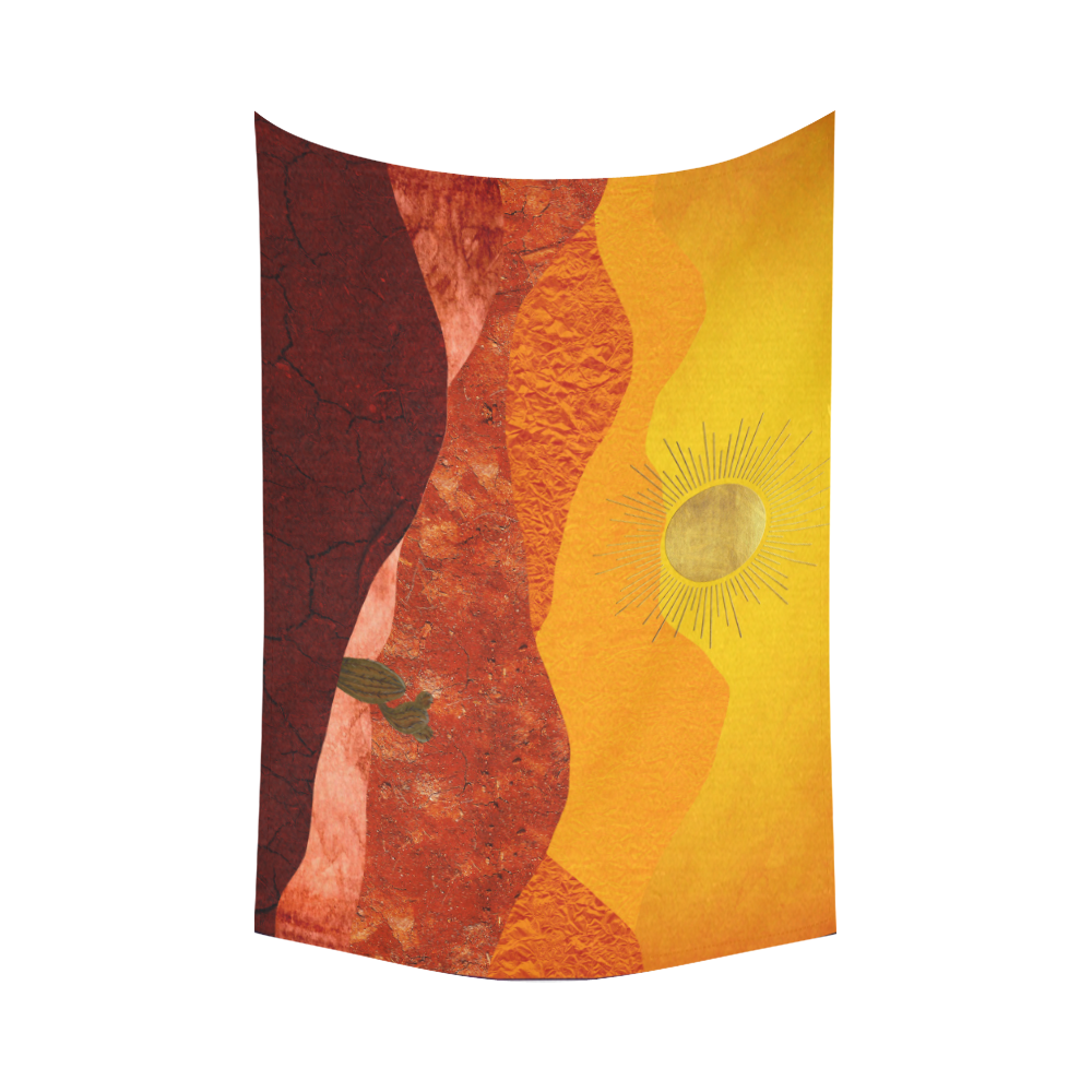 In The Desert Cotton Linen Wall Tapestry 90"x 60"