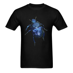 Low poly geometrical blue bug Men's T-Shirt in USA Size (Two Sides Printing)