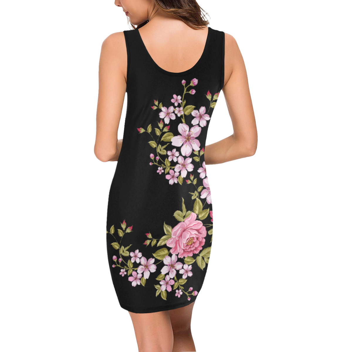 Pure Nature - Summer Of Pink Roses 1 Medea Vest Dress (Model D06)