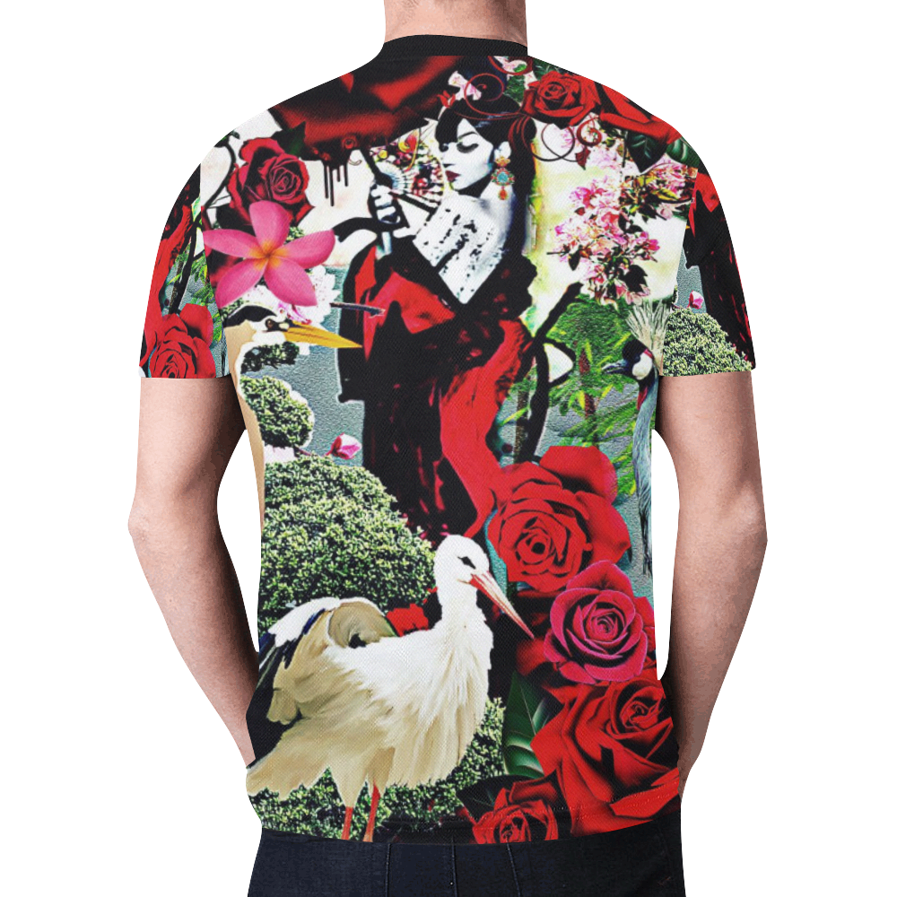 Oreiantal Woman In The Garden Design By Me by Doris Clay-Kersey New All Over Print T-shirt for Men (Model T45)