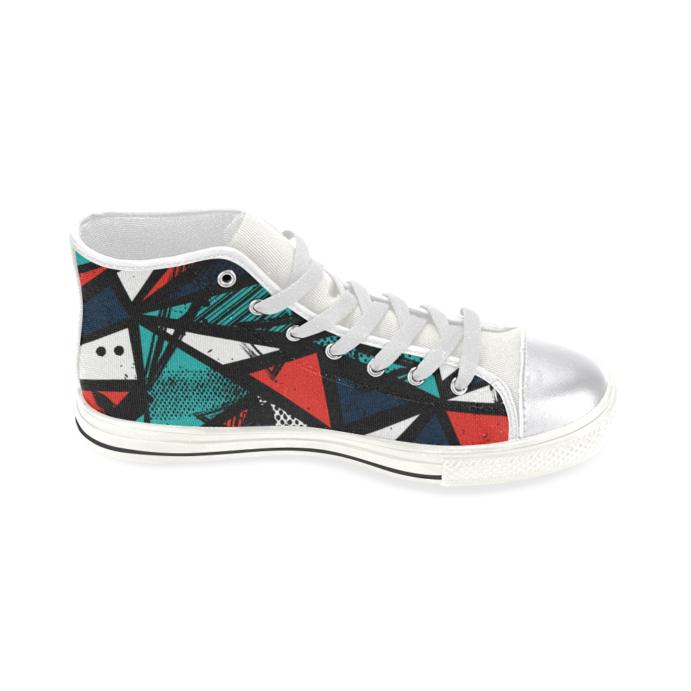 Basketball Top Ethnic 1 Women's Classic High Top Canvas Shoes (Model 017)