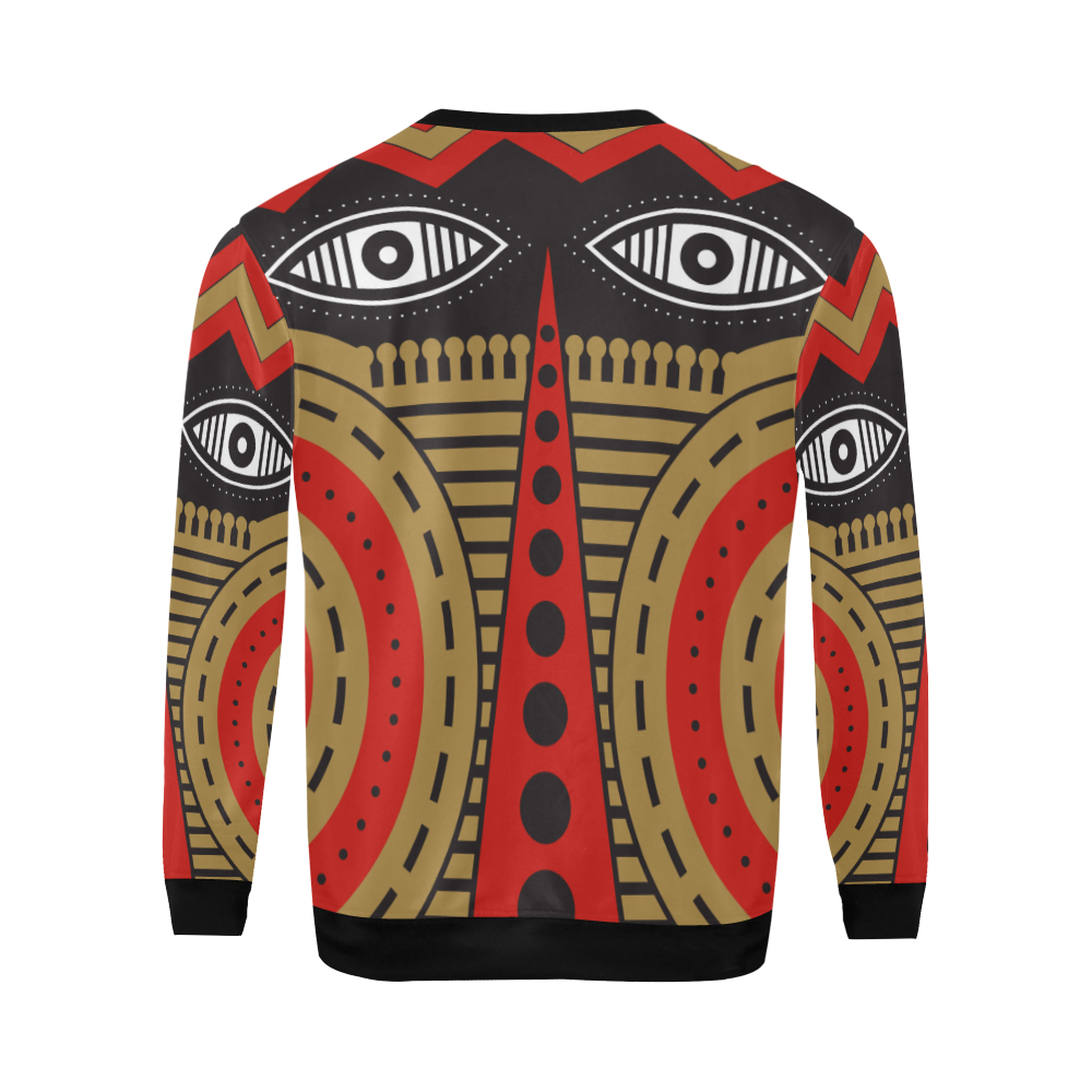 illuminati tribal All Over Print Crewneck Sweatshirt for Men/Large (Model H18)