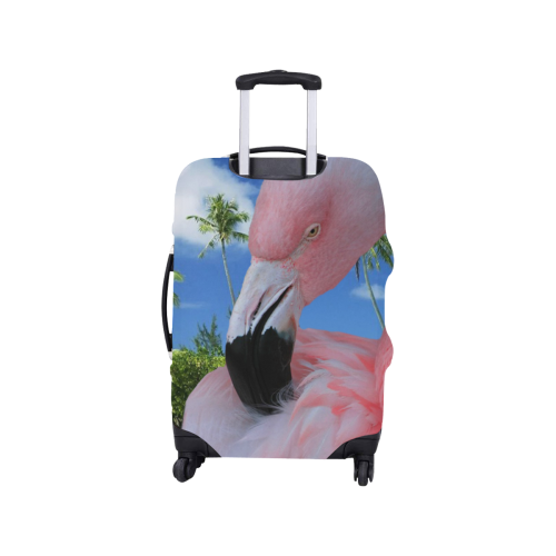 Flamingo and Beach Luggage Cover/Small 18"-21"