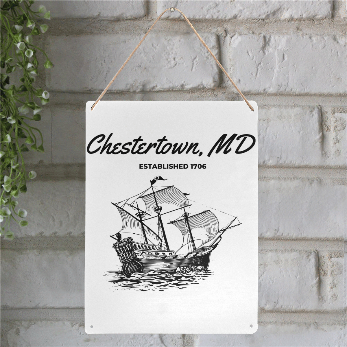 Chestertown, MD Metal Tin Sign 12"x16"